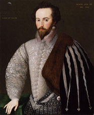 Portrait of Sir Walter Raleigh aged 34
